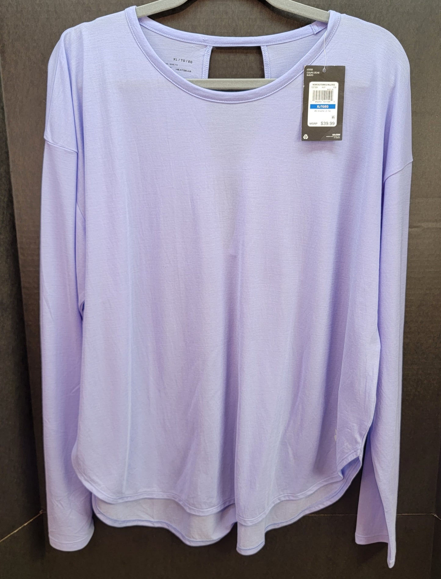Under Armour Womens Long Sleeve Shirt Loose Fit Size XL Purple Retail $39.99 New with Tags