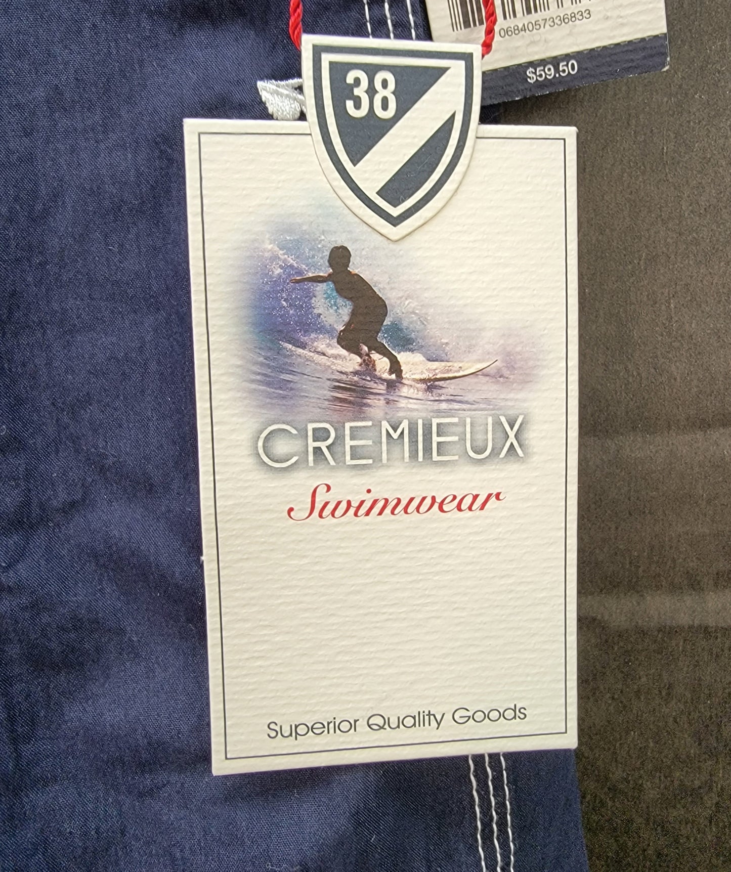 Cremieux Swimwear Men's Size XL Dark Navy White Sunglasses Retail $59