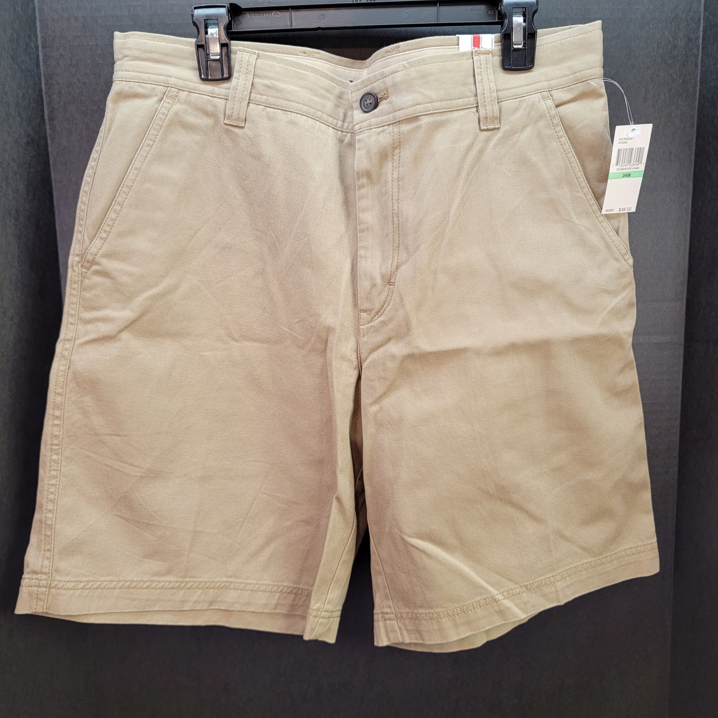Izod Saltwater Men's Shorts Color Cedarwood Khaki Size 34 Retail $48