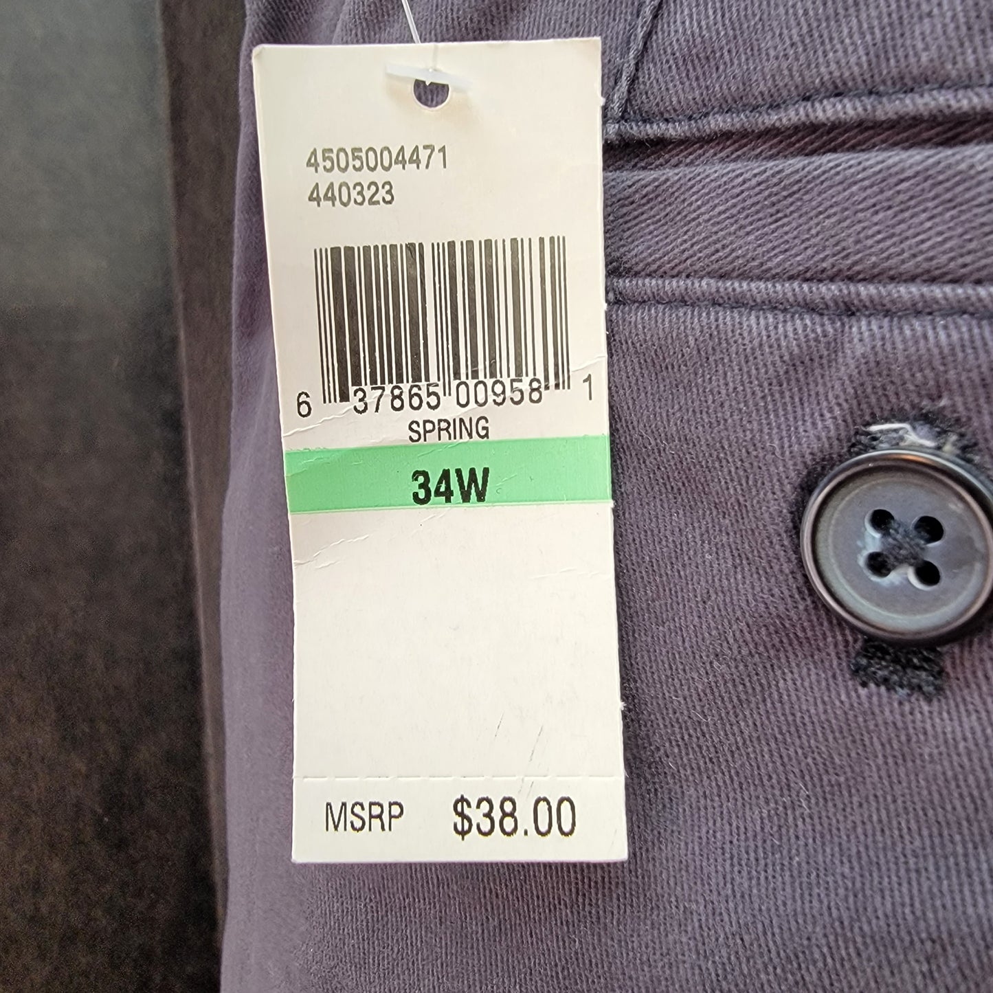 Izod Men's Shorts Size 34 100% Cotton Weathered Twill Color Spring Retail $38 NWT