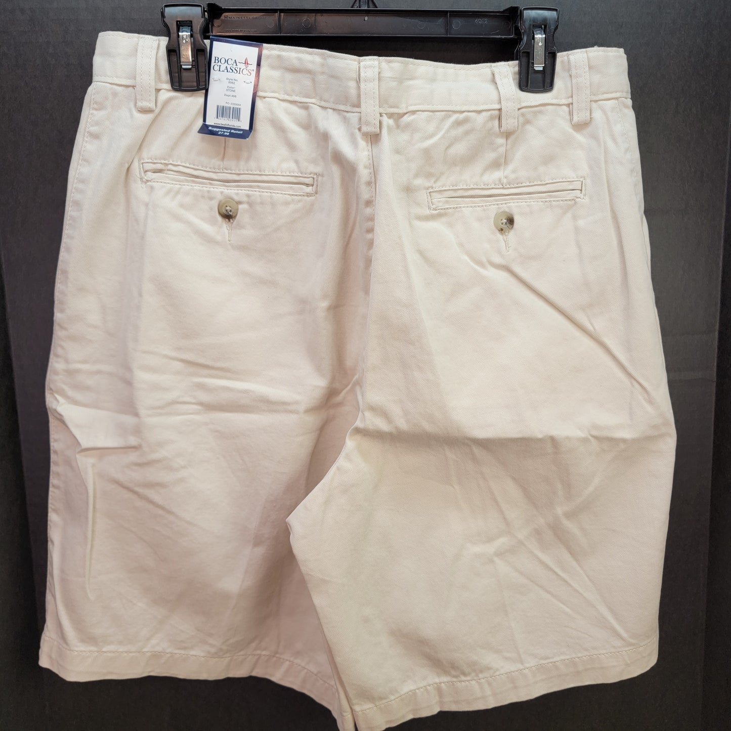 Boca Classics Men's Shorts Color Stone Size 36 Retail $27.99