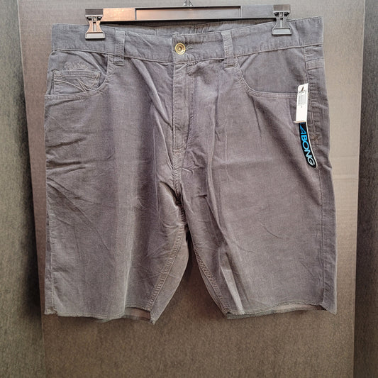 Billabong Men's Havana Cuban Fit Corduroy Gray Shorts Size Retail $49.50