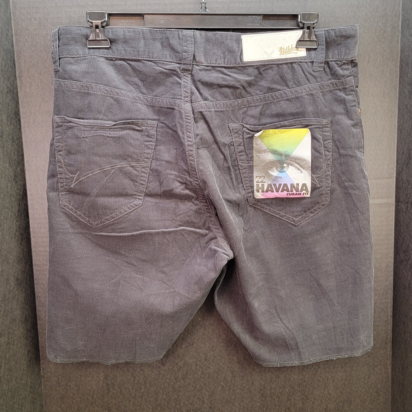 Billabong Men's Havana Cuban Fit Corduroy Gray Shorts Size Retail $49.50