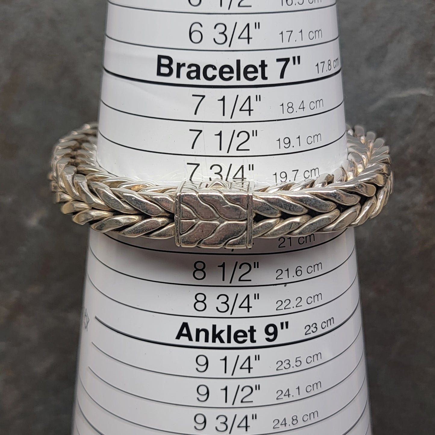 John Hardy 183 Grams Super Heavy 10 MM Square Men's 925 Sterling Silver Classic Bracelet