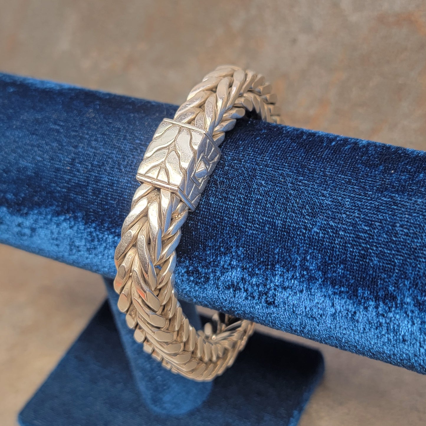 John Hardy 183 Grams Super Heavy 10 MM Square Men's 925 Sterling Silver Classic Bracelet