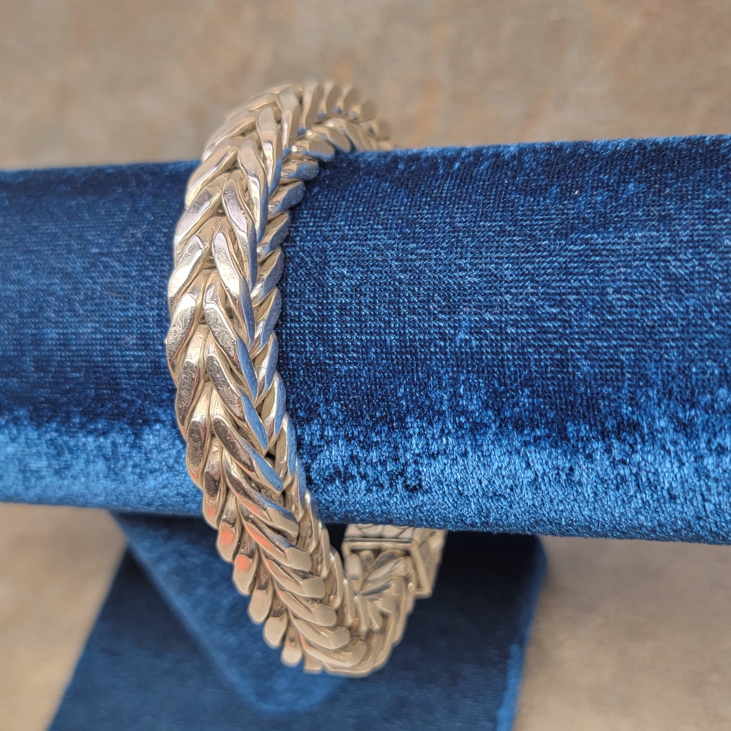 John Hardy 183 Grams Super Heavy 10 MM Square Men's 925 Sterling Silver Classic Bracelet