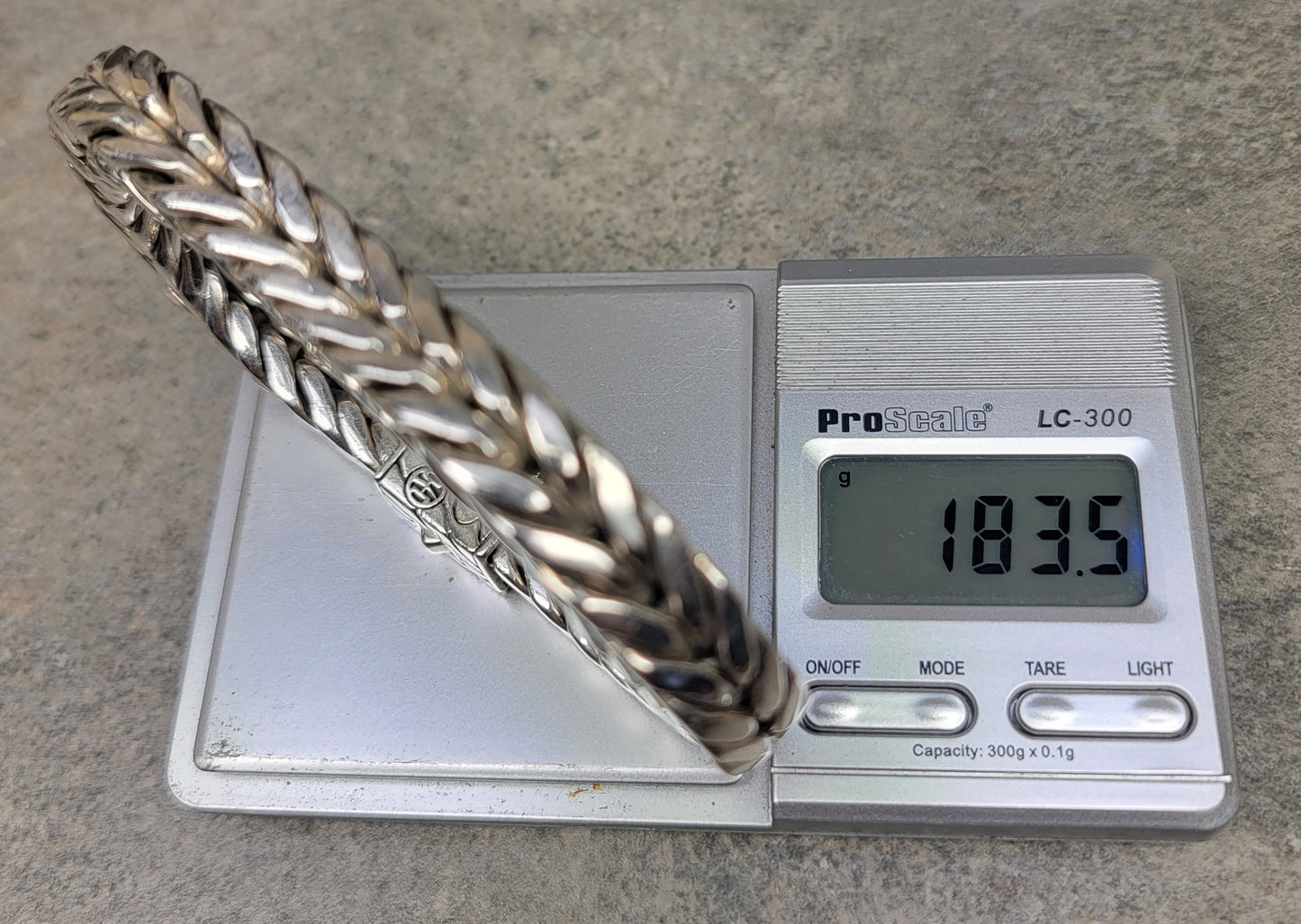 John Hardy 183 Grams Super Heavy 10 MM Square Men's 925 Sterling Silver Classic Bracelet
