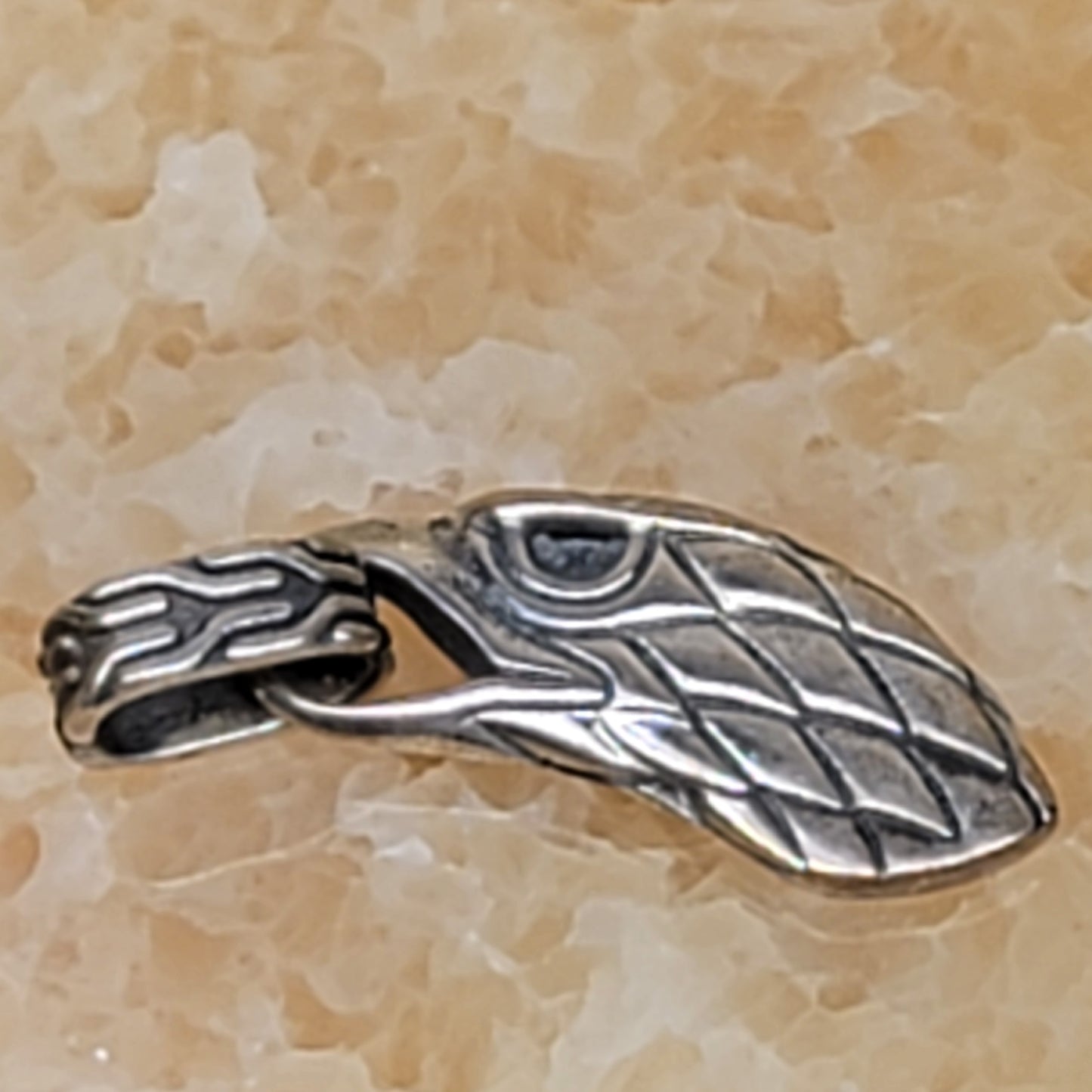 John Hardy Men's Eagle Head 925 Sterling Silver Necklace Pendant