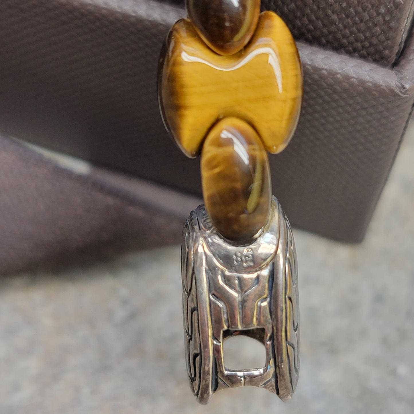 Sold Out John Hardy Men's Classic Chain Tiger Eye 925 Silver Bracelet - New with Box