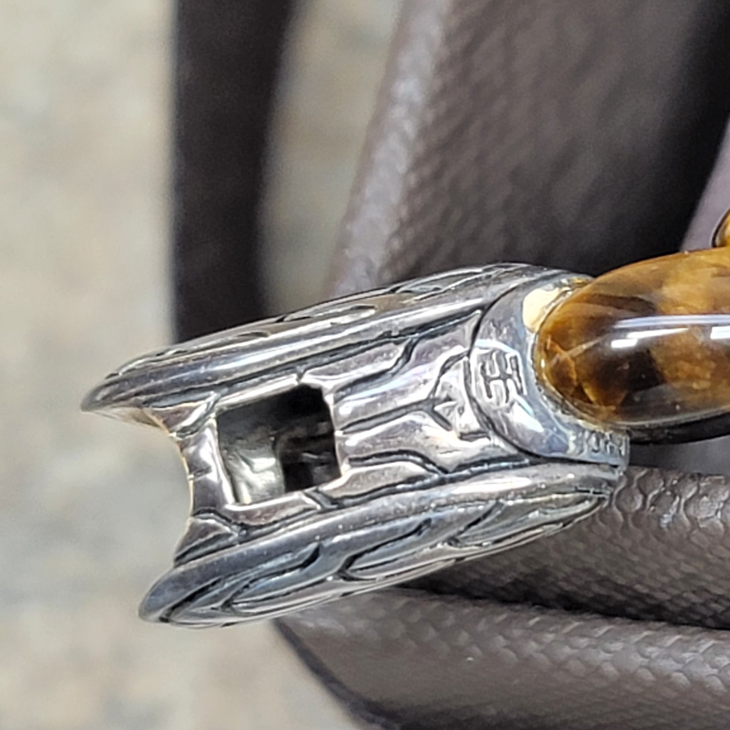 Sold Out John Hardy Men's Classic Chain Tiger Eye 925 Silver Bracelet - New with Box
