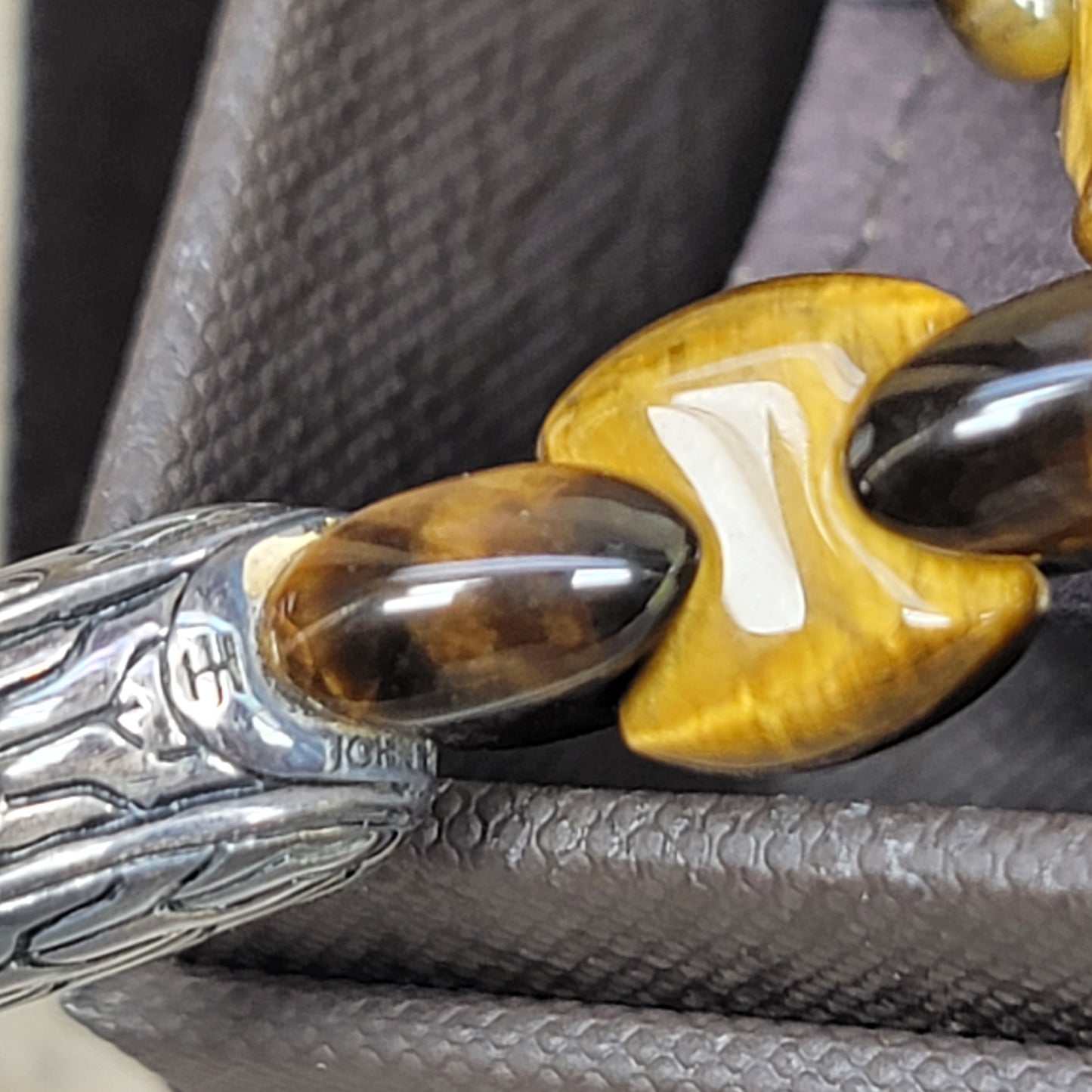 Sold Out John Hardy Men's Classic Chain Tiger Eye 925 Silver Bracelet - New with Box