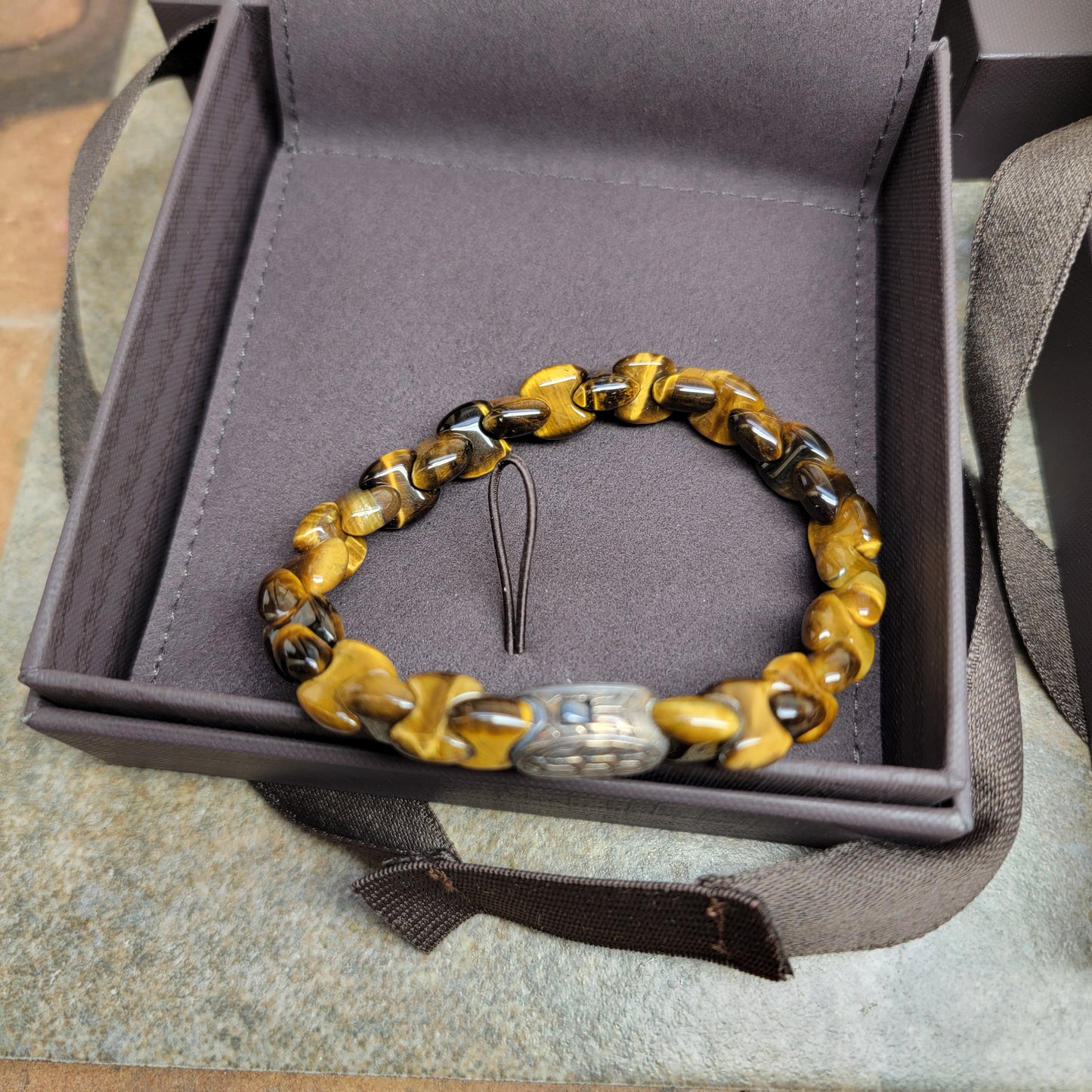 Sold Out John Hardy Men's Classic Chain Tiger Eye 925 Silver Bracelet - New with Box