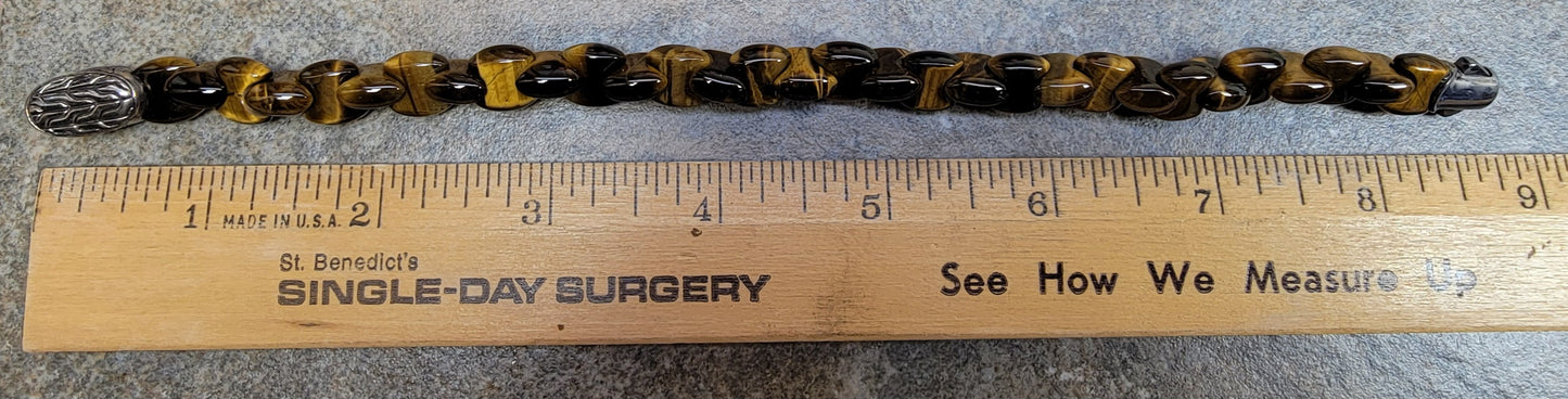 Sold Out John Hardy Men's Classic Chain Tiger Eye 925 Silver Bracelet - New with Box