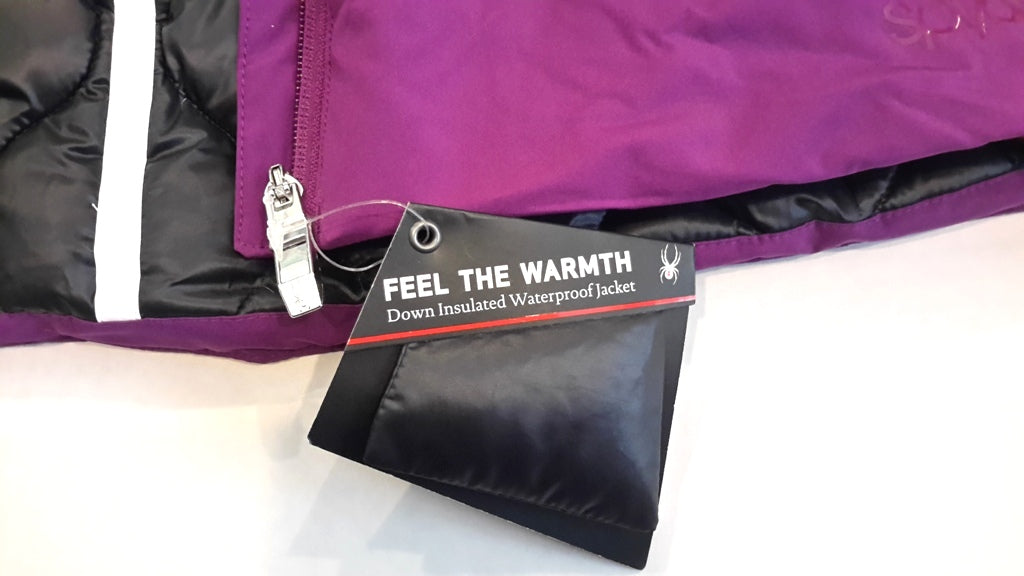 Women's XL Spyder Zephyr Down Jacket New with Tags Retail $350.00.