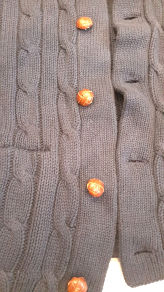 Ralph Lauren Men's L Button Down Sweater Blue New with Tags Retail $495.00