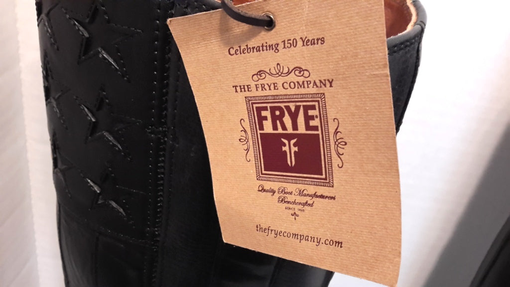 New Men's Frye 150th Anniversary Black USA Flag Size 9 Harness Boots