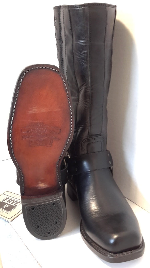New Men's Frye 150th Anniversary Black USA Flag Size 9 Harness Boots