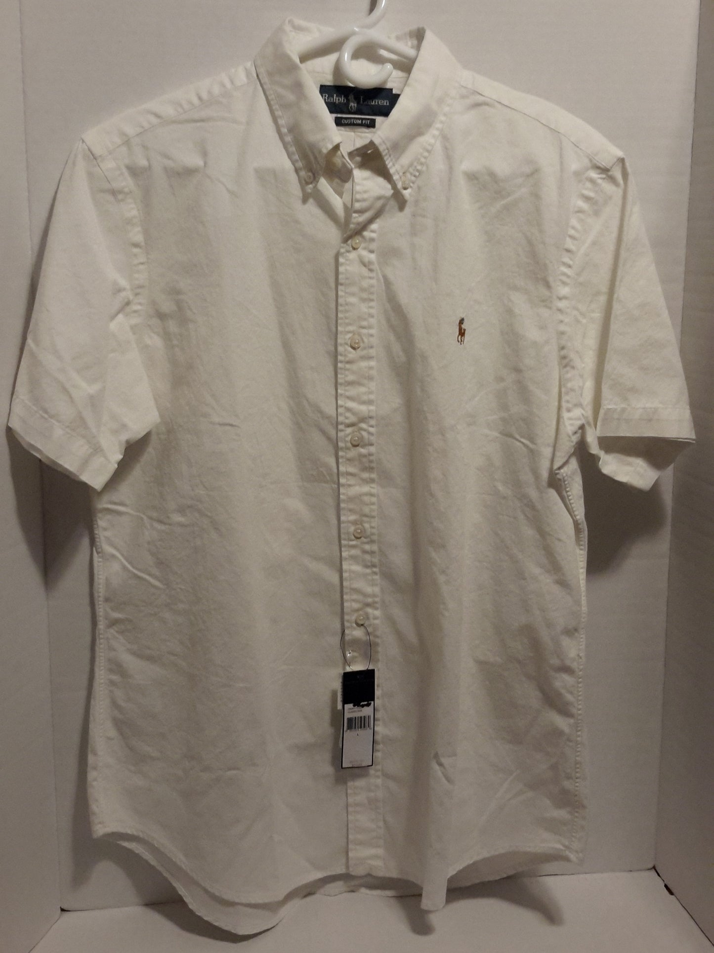 Ralph Lauren Polo Men's Size Large Short Sleeve Button Down Shirt White