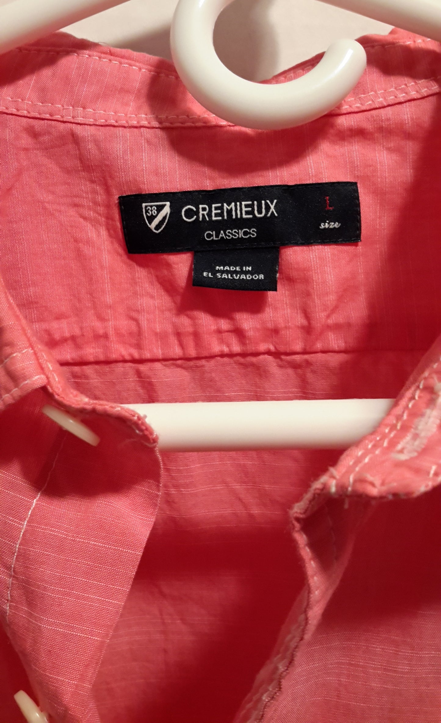 Daniel Cremieux Men's Large Short Sleeve Button Down Shirt Red
