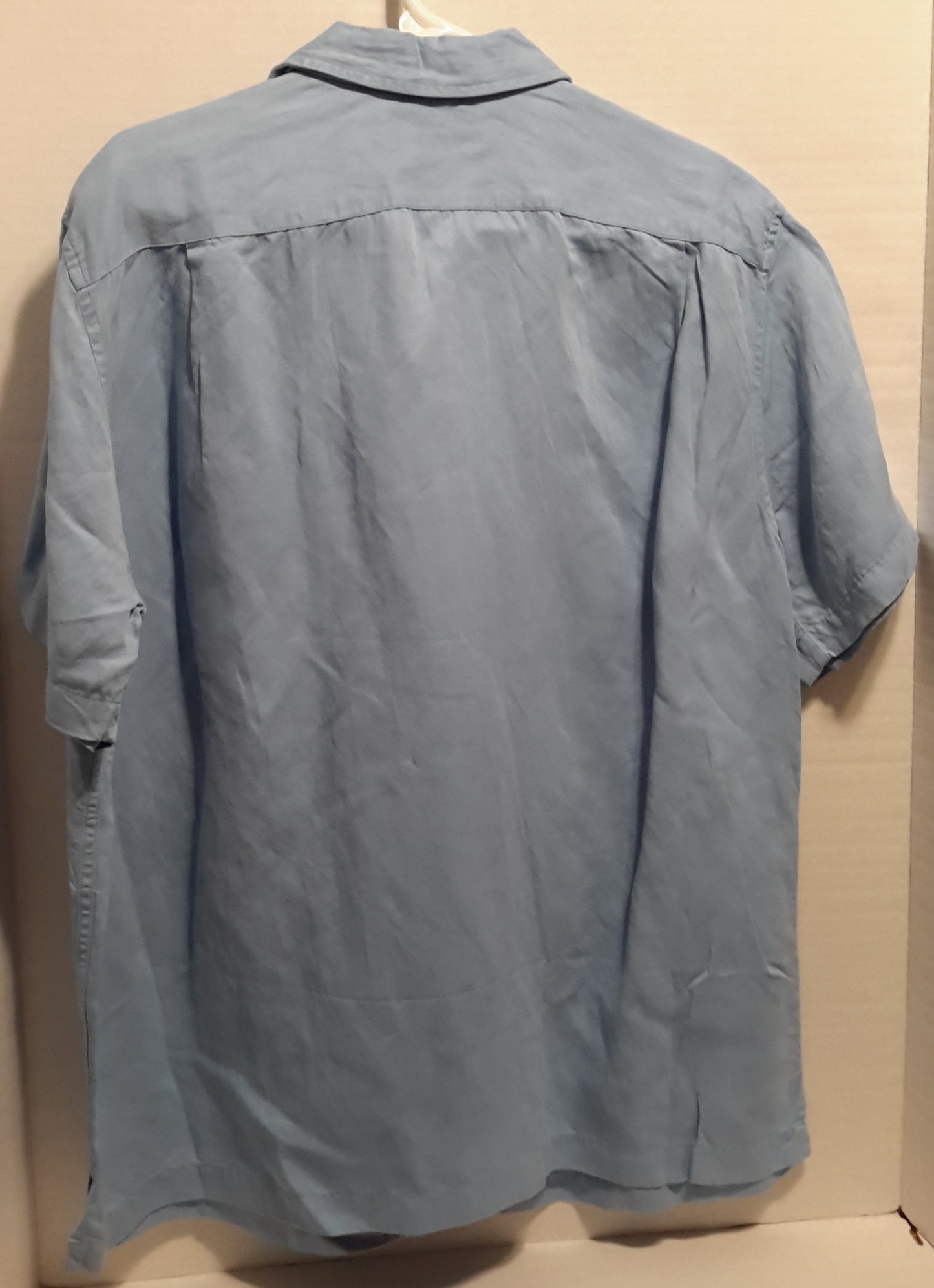 Daniel Cremieux Men's Large Short Sleeve Button Down Shirt Light Blue