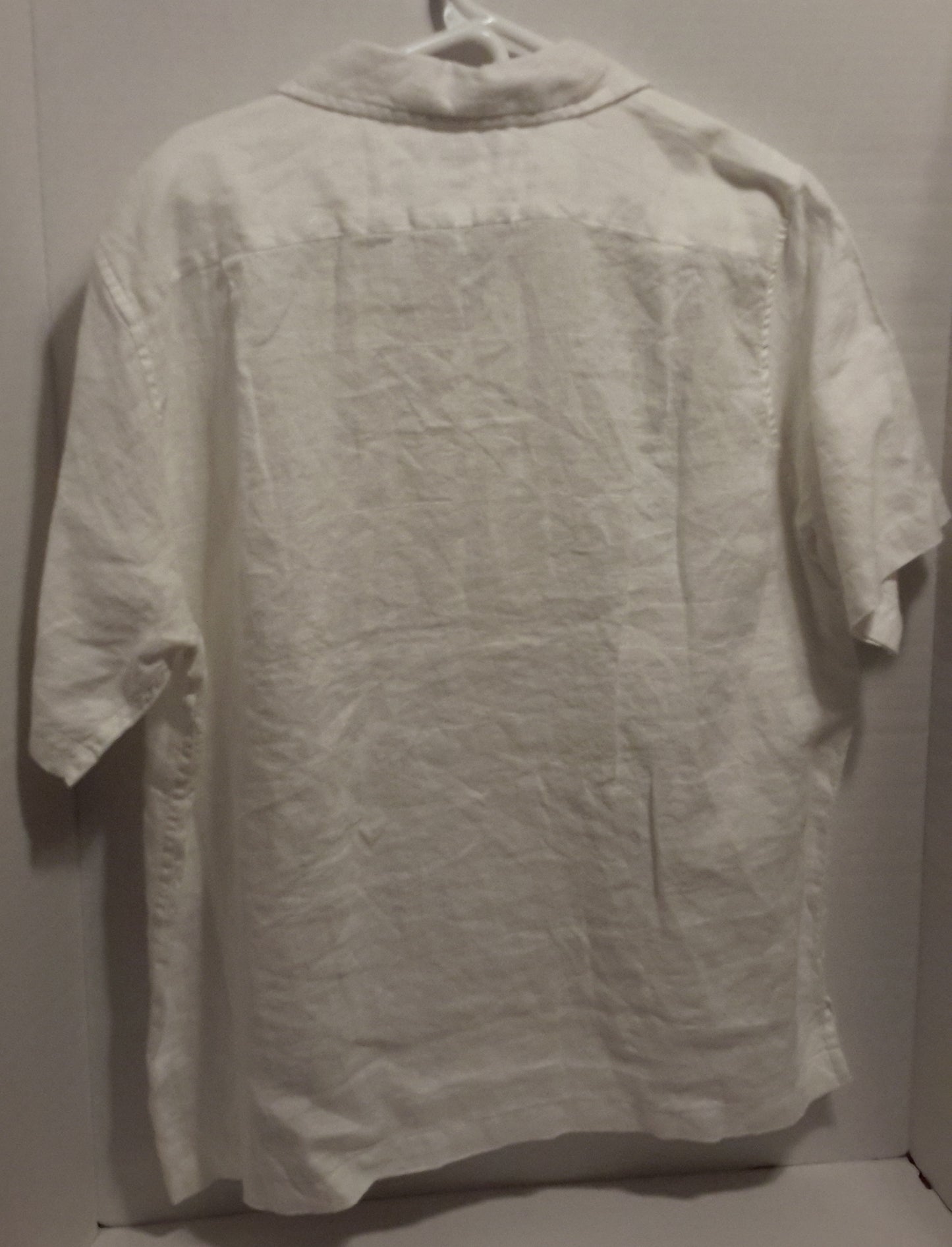 Daniel Cremieux Men's Large Short Sleeve Button Down Shirt White