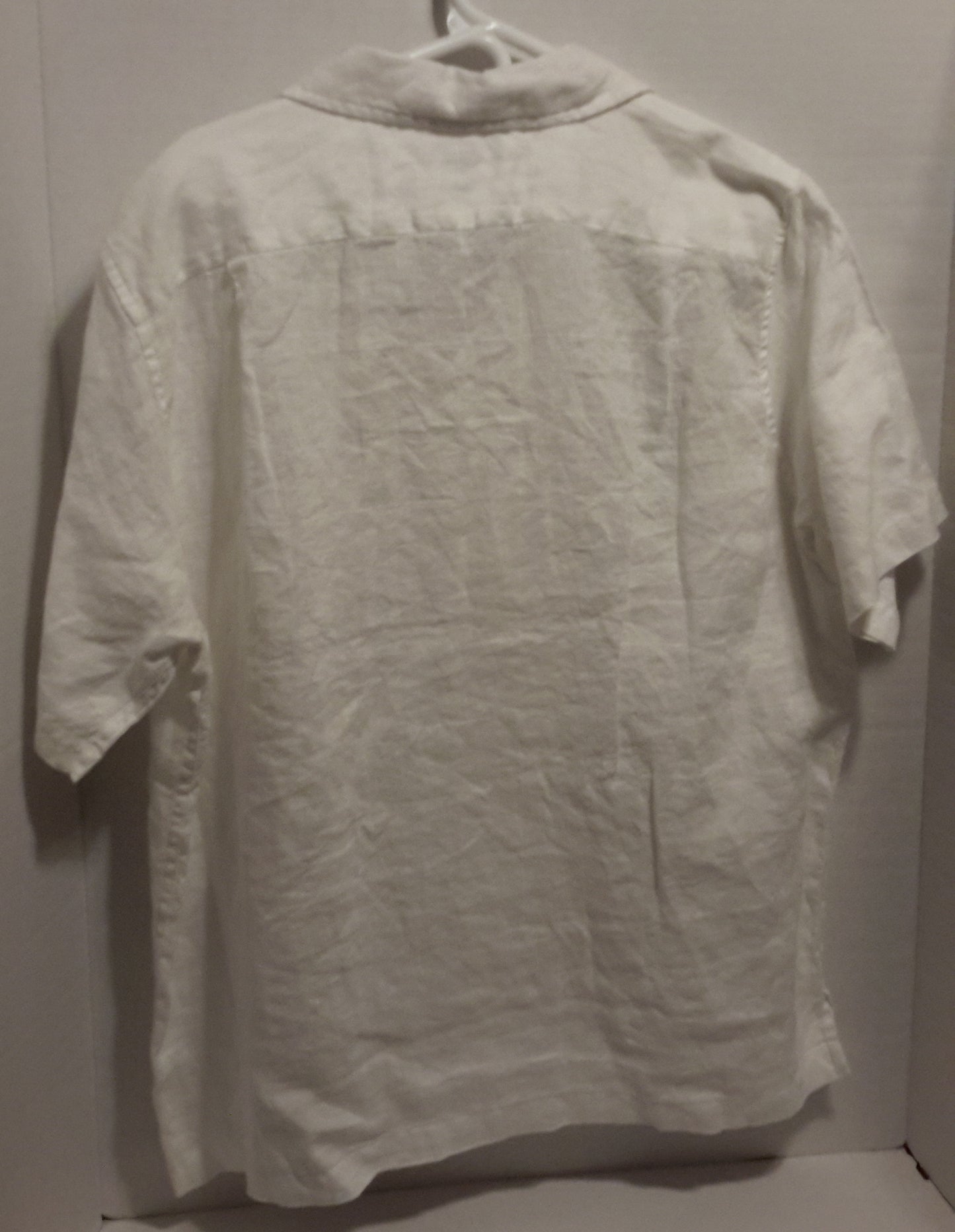 Daniel Cremieux Men's Large Short Sleeve Button Down Shirt White
