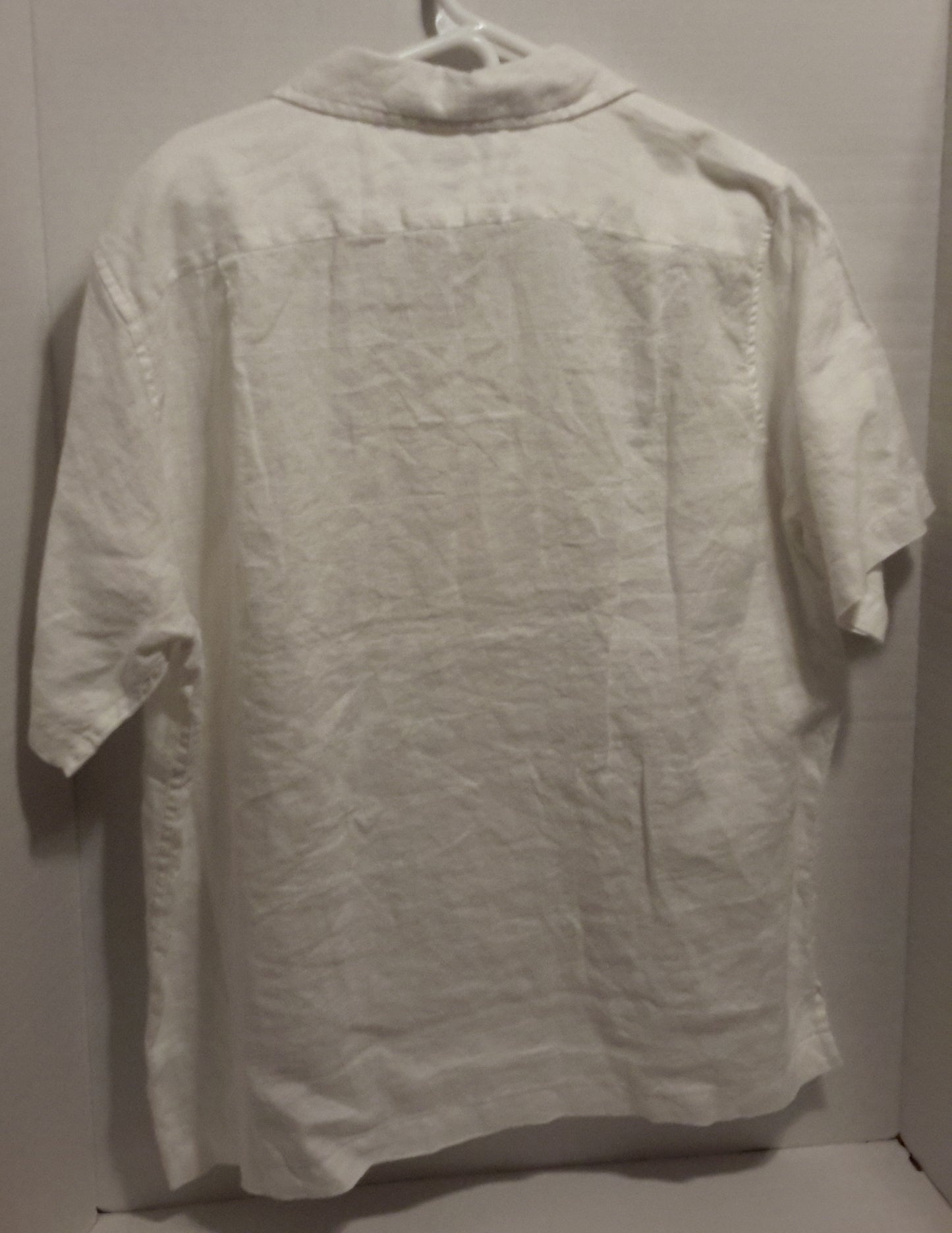 Daniel Cremieux Men's Large Short Sleeve Button Down Shirt White
