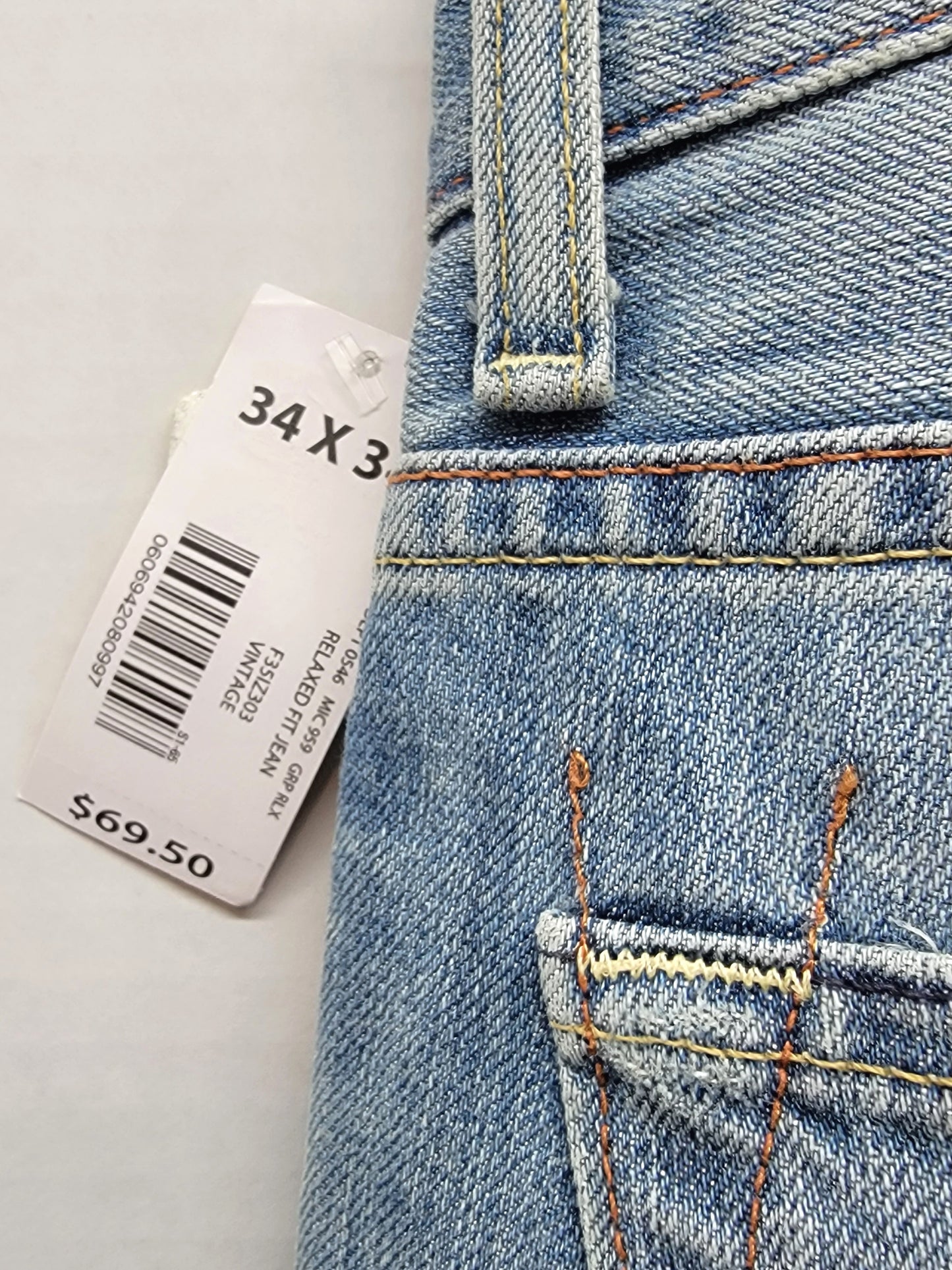 Daniel Cremieux Men's 34/34 Relaxed Fit Denim Jeans Retail $69.50