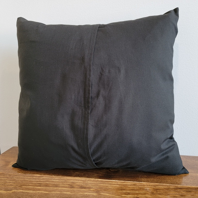 Giraffe Pillow Cover Handmade in USA Black Back with 18" x 18" Pillow