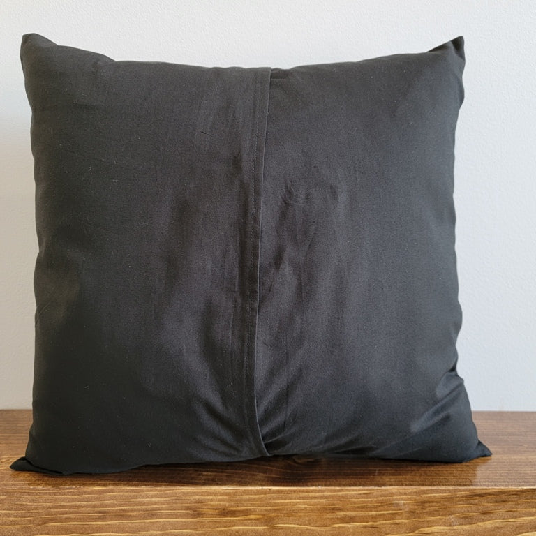 Giraffe Pillow Cover Handmade in USA Black Back with 18" x 18" Pillow