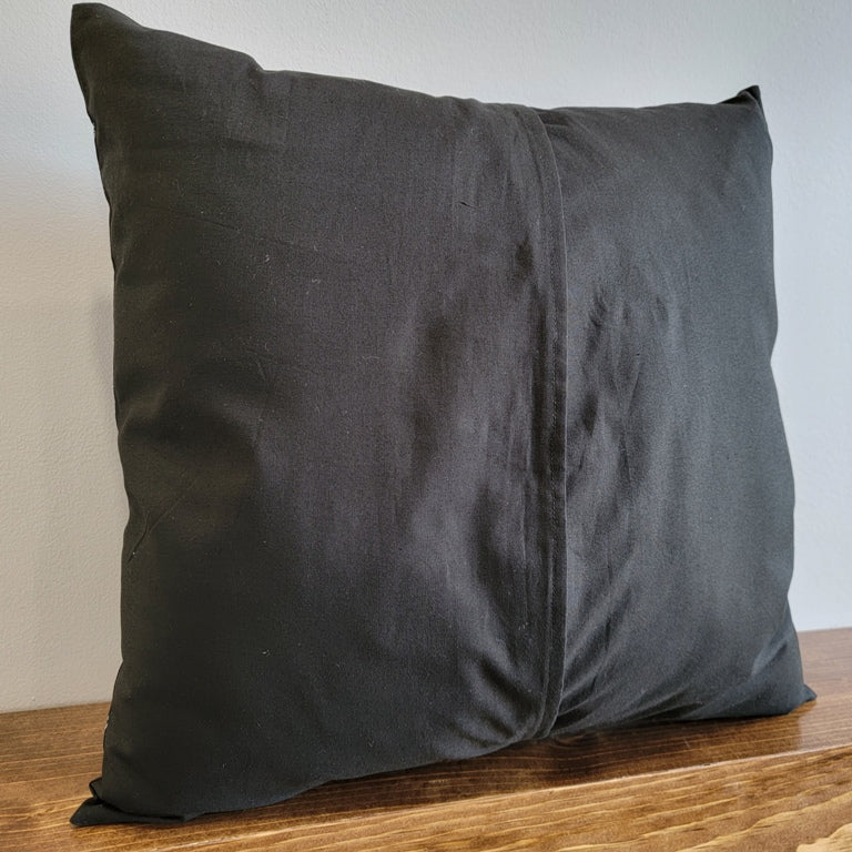 Giraffe Pillow Cover Handmade in USA Black Back with 18" x 18" Pillow