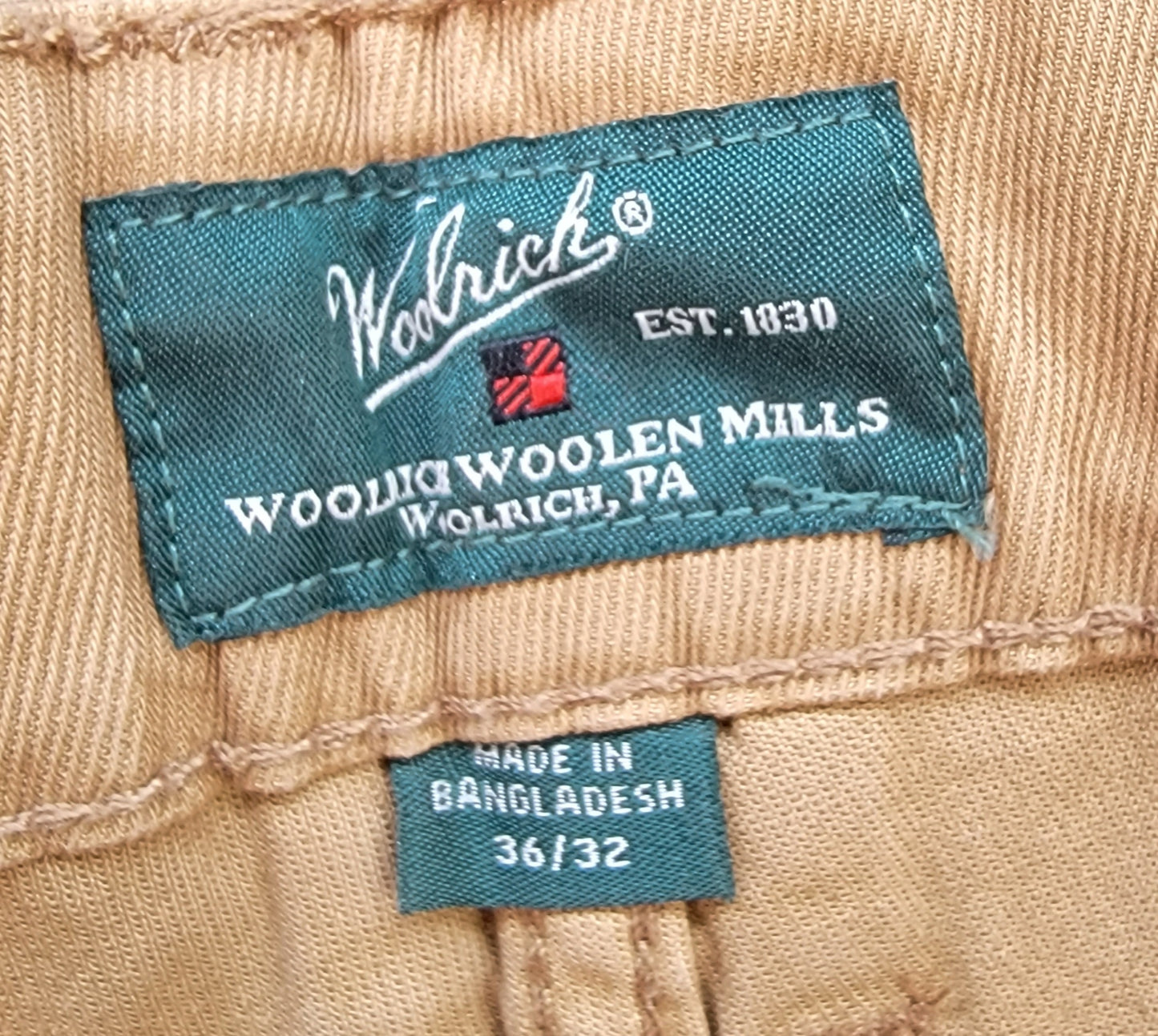 Woolrich Men's 5 Pocket Pant, Color Otter, Size 36X32 Retail $98.00 New with Tags