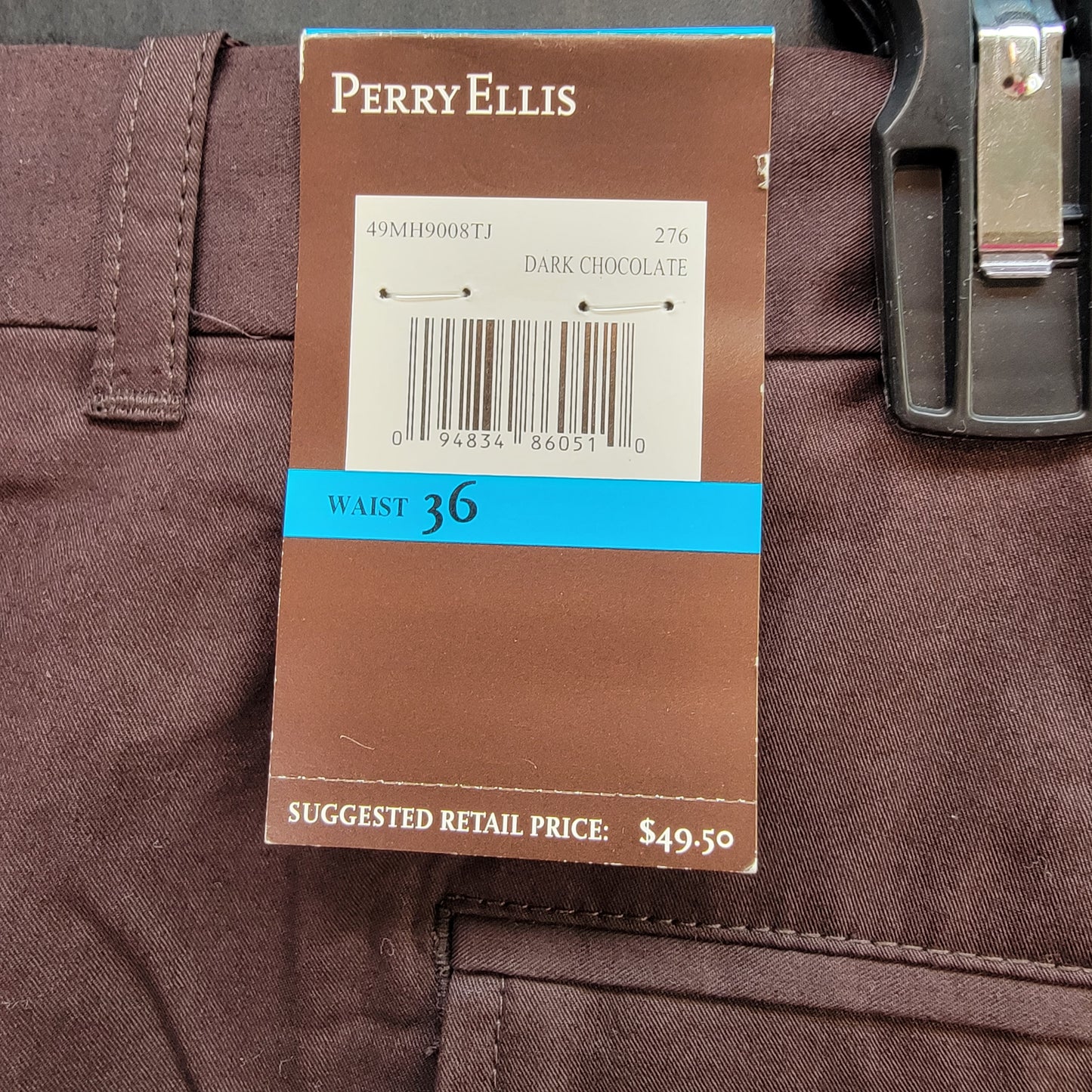 Perry Ellis Men's Shorts Dark Chocolate Size 36 Retail $49.50 New with Tags