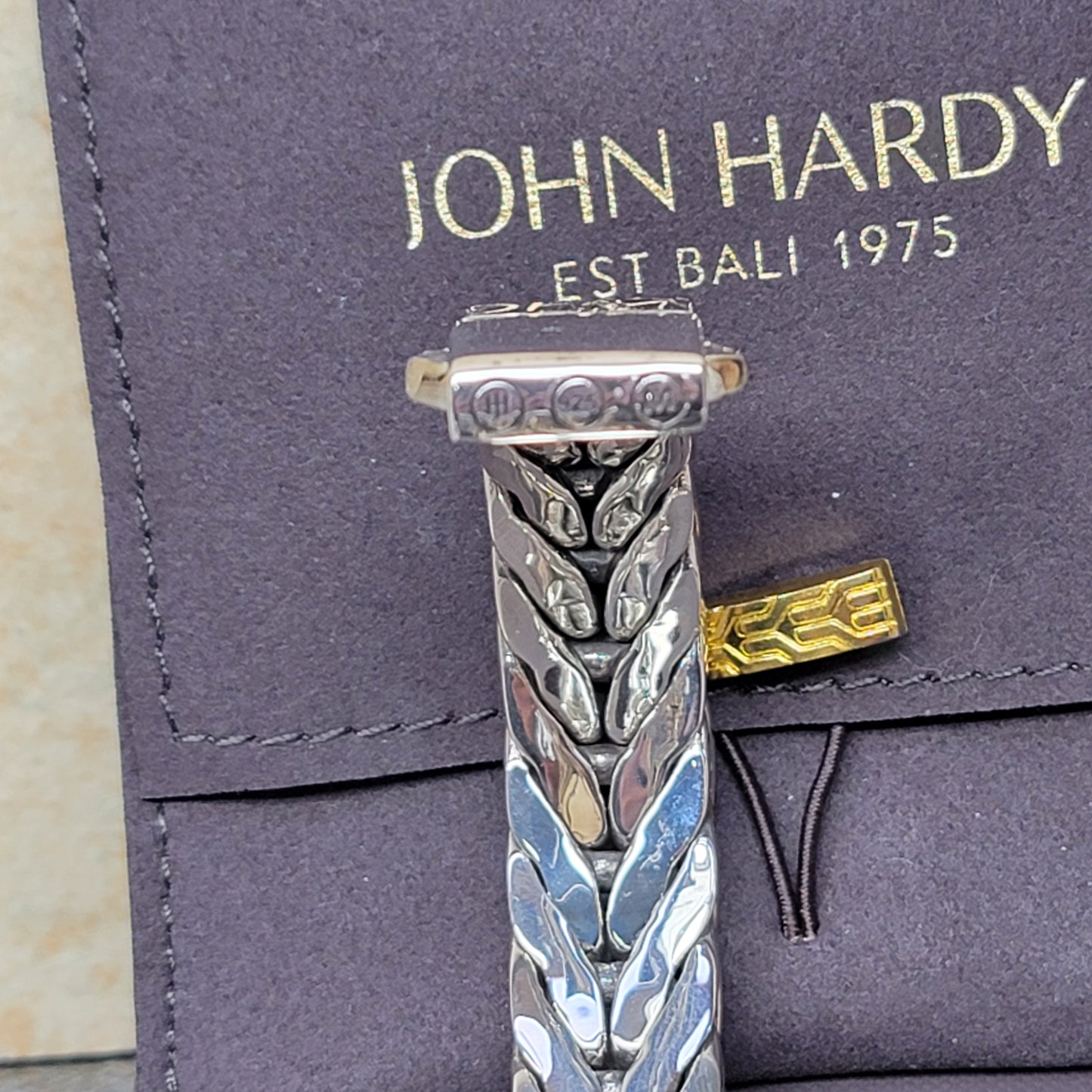 John Hardy Men's Classic Chain Onyx 925 Silver Bracelet - New with Box