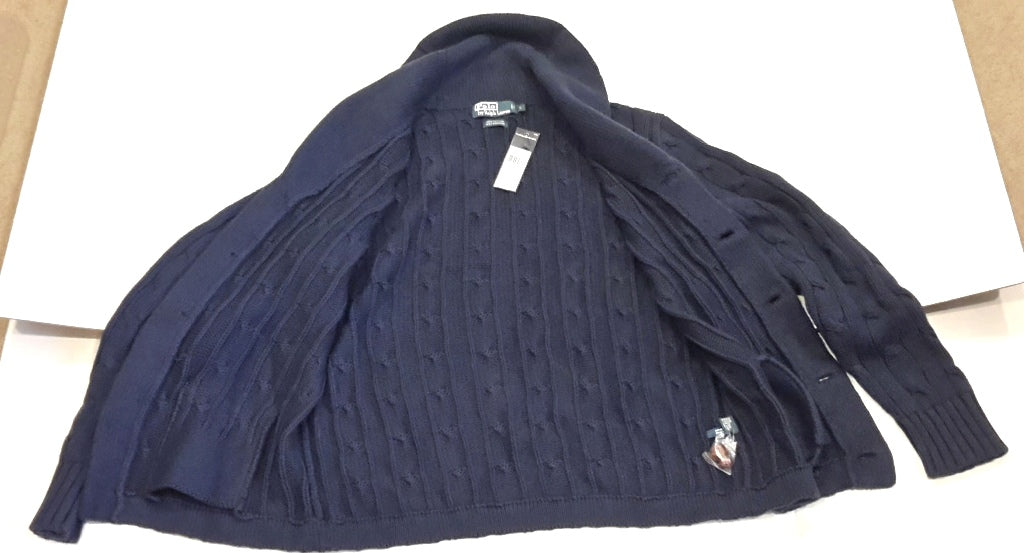 Ralph Lauren Men's L Button Down Sweater Blue New with Tags Retail $495.00
