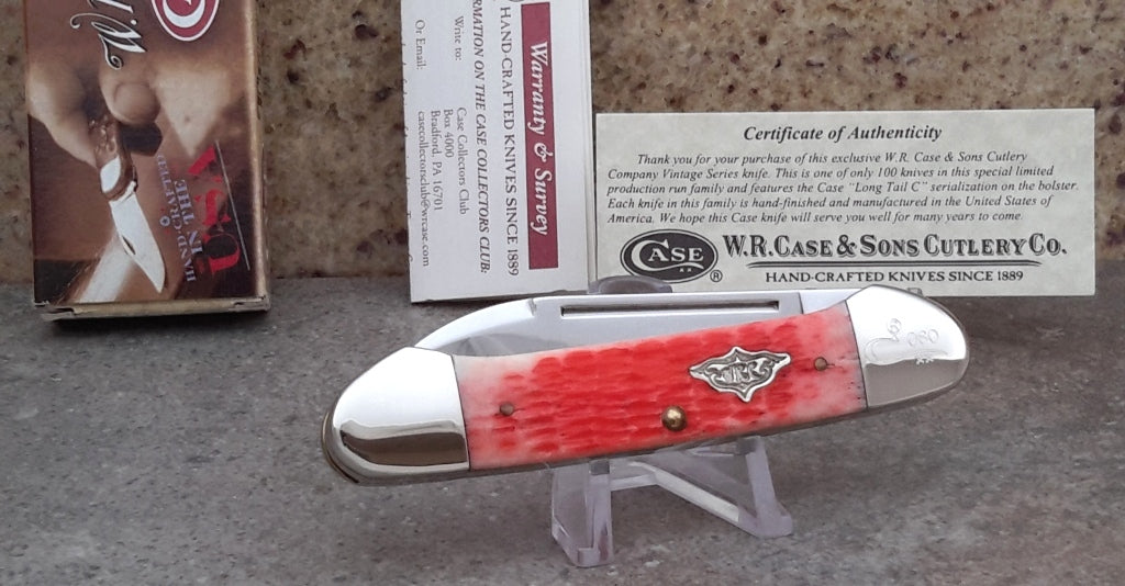 2009 Case 1 of 100 SALMON BONE Gunboat Canoe Knife! SUPER RARE! Amazing!
