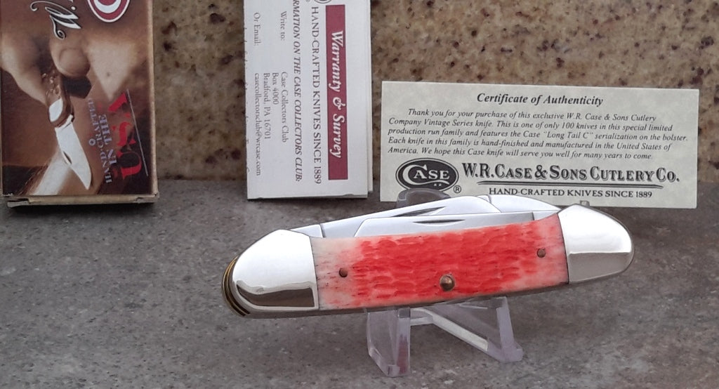 2009 Case 1 of 100 SALMON BONE Gunboat Canoe Knife! SUPER RARE! Amazing!