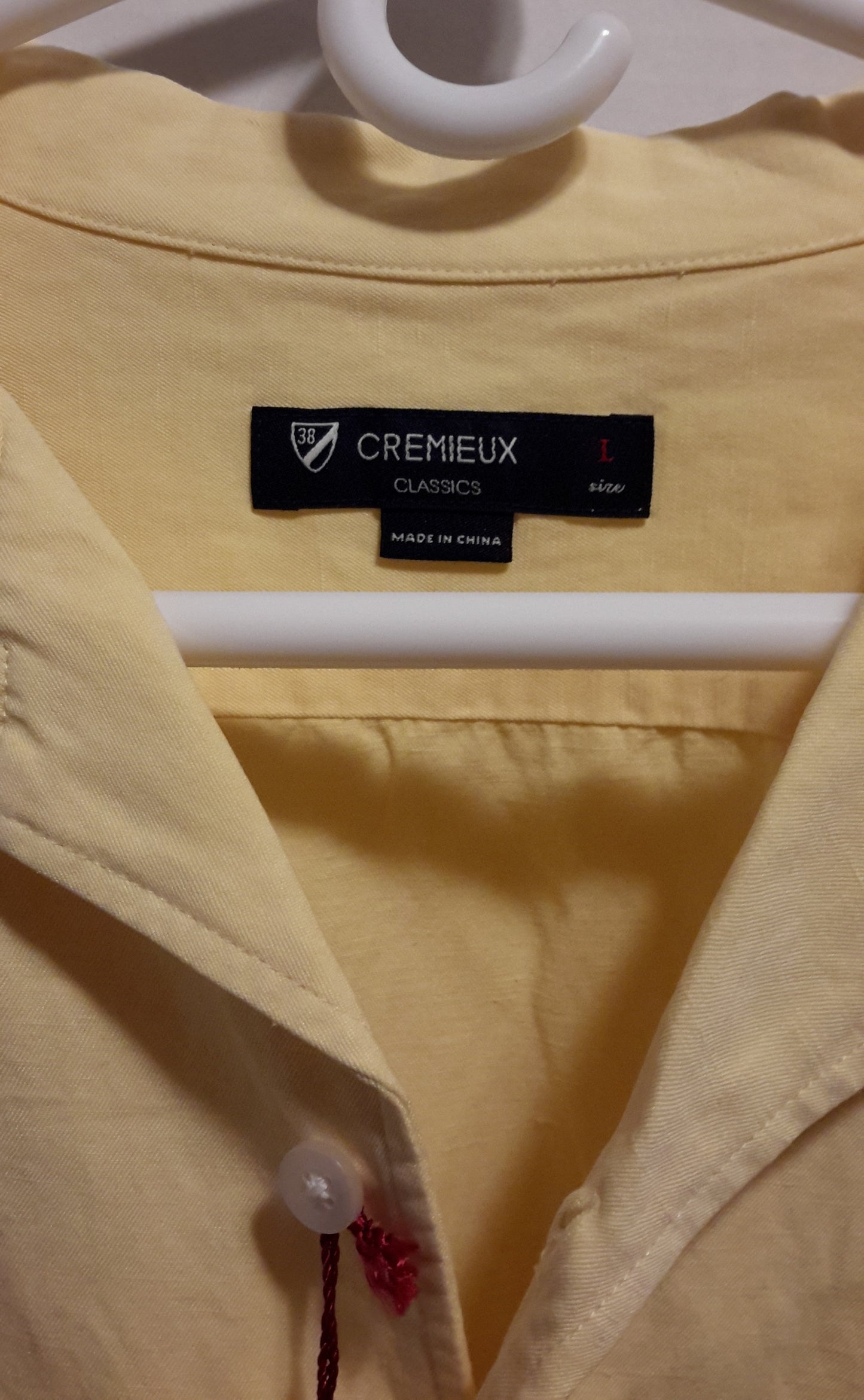 Daniel Cremieux Men's Large Short Sleeve Button Down Shirt Yellow